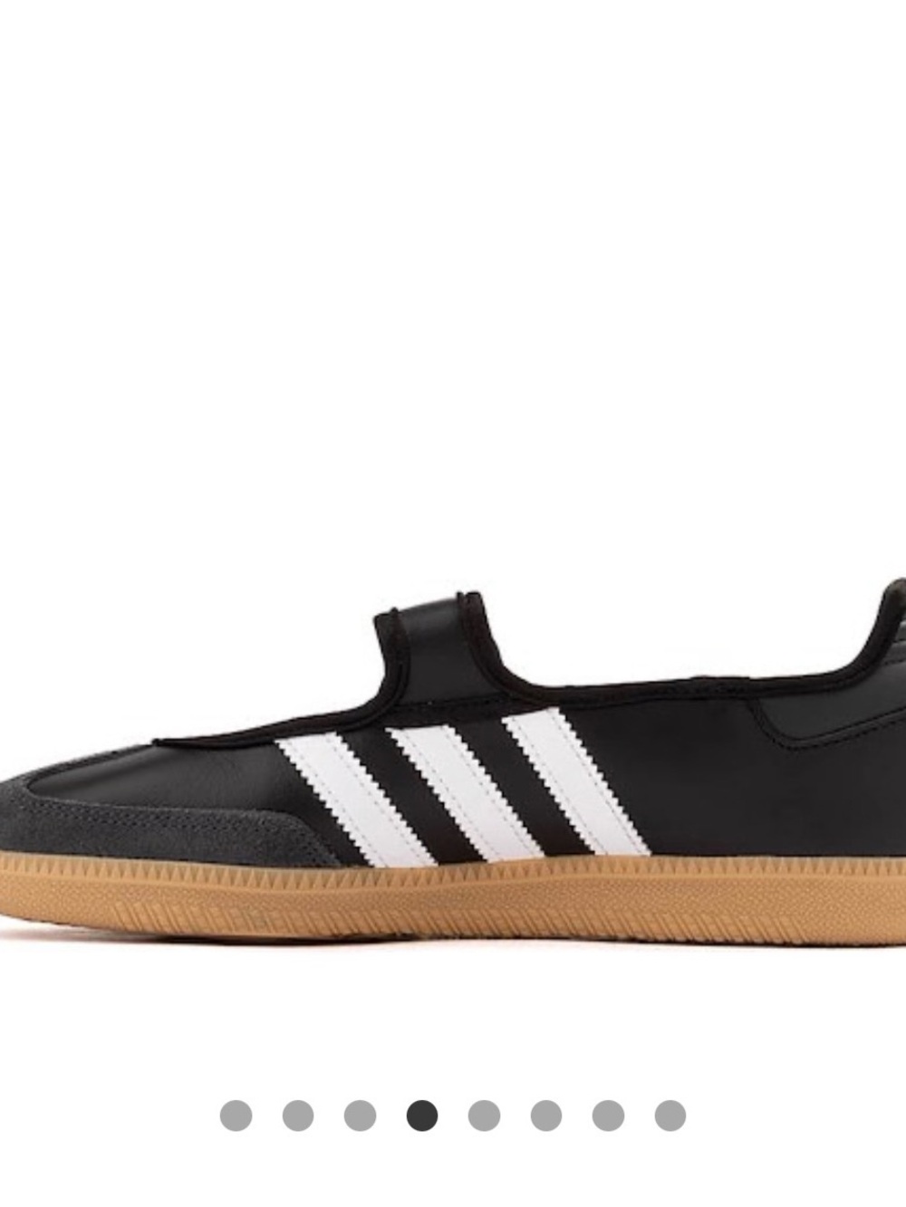 adidas women’s Samba Velcro Sneakers in Black, White & Gum - Picture 7 of 9